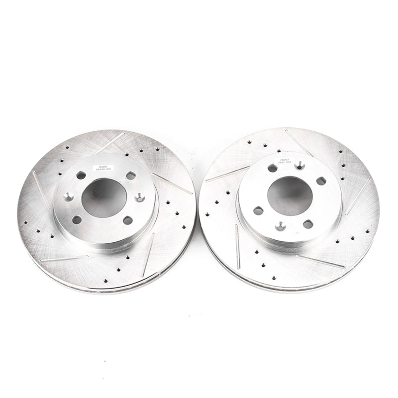 PowerStop Power Stop 06-11 Hyundai Accent Front Evolution Drilled & Slotted Rotors - Pair