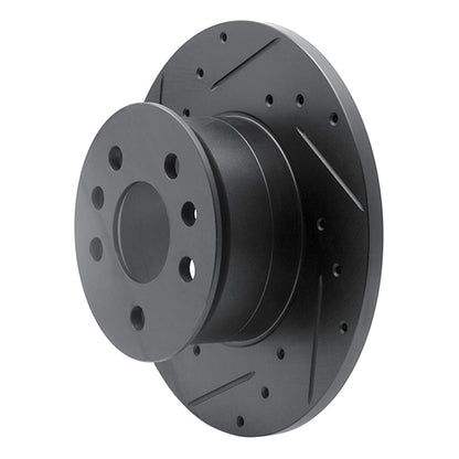 R1 Concepts R1 72-78 Volkswagen Type 2 Front Left Drilled & Slotted Black Brake Rotor