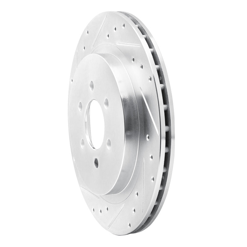 R1 Concepts R1 92-02 Dodge Viper Rear Left Drilled & Slotted Silver Brake Rotor