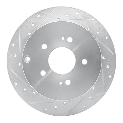 R1 Concepts R1 04-11 Mitsubishi Grandis (Mexico) Rear Left Drilled & Slotted Silver Brake Rotor