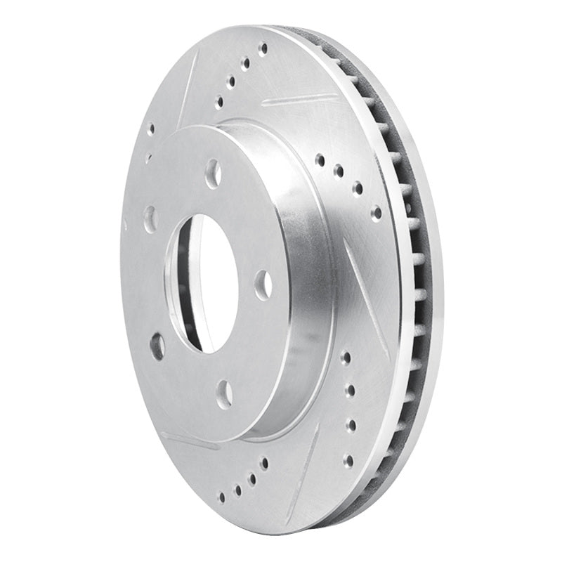 R1 Concepts R1 83-96 Buick CENTURY Front Left Drilled & Slotted Silver Brake Rotor
