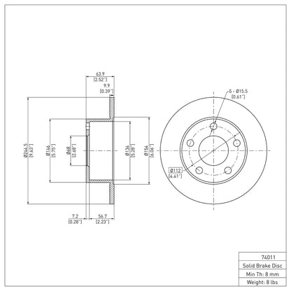 DFC 92-05 Audi A6 (Mexico) Rear Brake Rotor