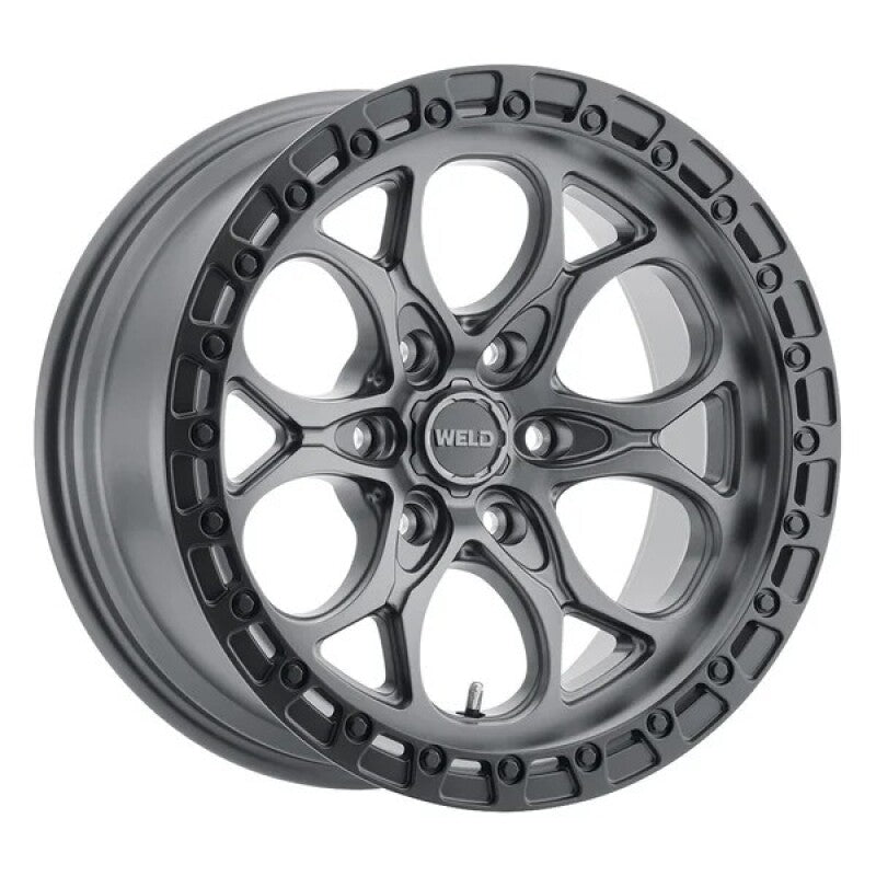 Weld 17x9 Ledge 6 6x139.7 ET00 BS 5.00 Satin GUN / Satin BLK Ring 106.1