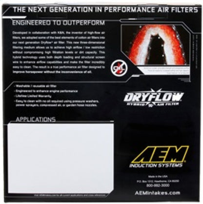 AEM Induction AEM 10 Dodge Ram 2500/3500 6.7L L6 DSL 11in L x 9.75in W x 6.5in H Replacement DryFlow Air Filter