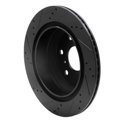 DFC 07-20 Cadillac Escalade ESV Rear Right Drilled & Slotted Black Brake Rotor