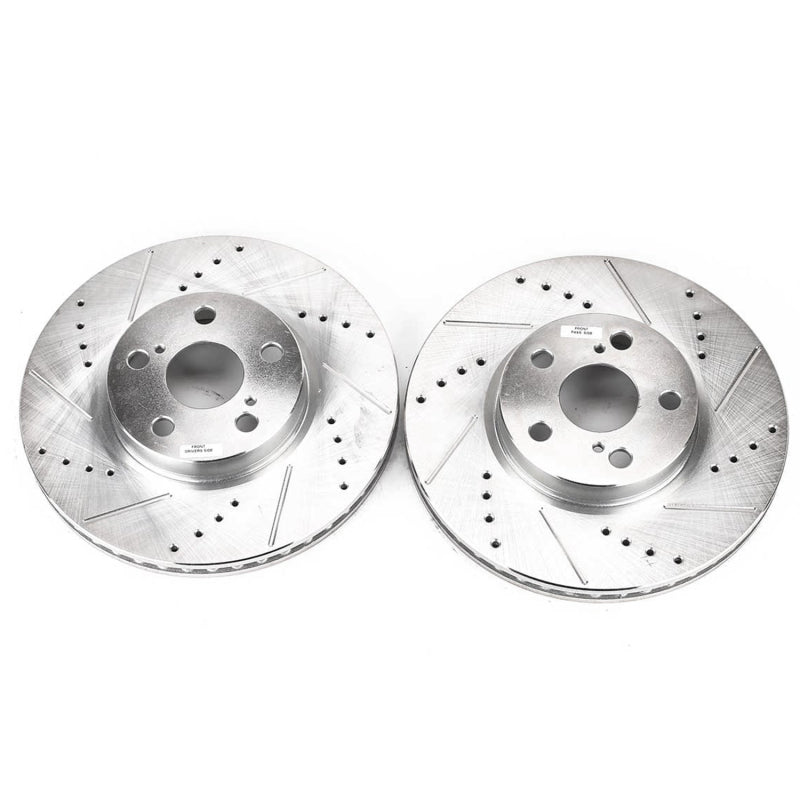 PowerStop Power Stop 09-10 Pontiac Vibe Front Evolution Drilled & Slotted Rotors - Pair