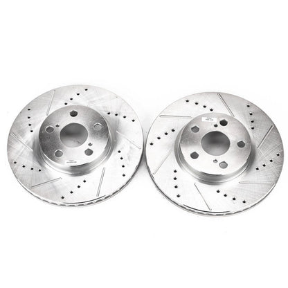 PowerStop Power Stop 09-10 Pontiac Vibe Front Evolution Drilled & Slotted Rotors - Pair