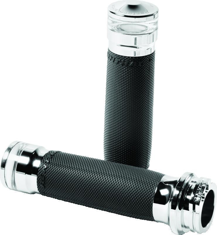 Performance Machine Contour Led Handle Grip Set - Chrome
