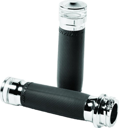 Performance Machine Contour Led Handle Grip Set - Chrome