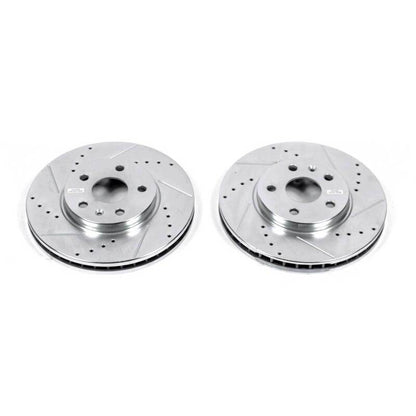 PowerStop Power Stop 08-14 Cadillac CTS Front Evolution Drilled & Slotted Rotors - Pair