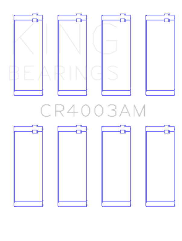 King Engine Bearings Saab B20/B20E/B202/Bz20 (Size +0.75mm) Connecting Rod Bearing Set