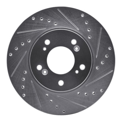 R1 Concepts R1 91-01 Acura Integra Front Right Drilled & Slotted Silver Brake Rotor