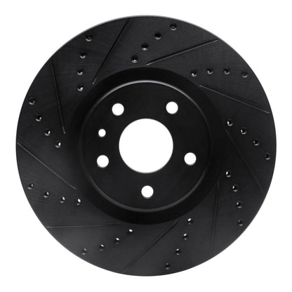 R1 Concepts R1 13-20 Ford Fusion Front Left Drilled & Slotted Black Brake Rotor