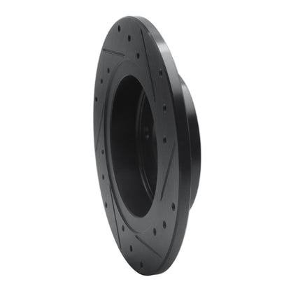 R1 Concepts R1 11-22 Buick Encore Rear Left Drilled & Slotted Black Brake Rotor