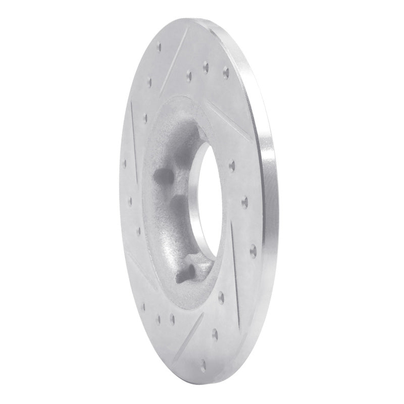 R1 Concepts R1 80-82 Toyota Tercel Front Right Drilled & Slotted Silver Brake Rotor