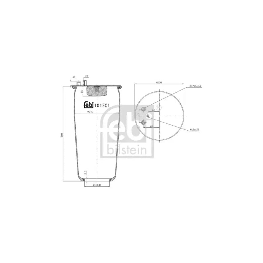 Febi Bilstein 101301 Boot, Air Suspension