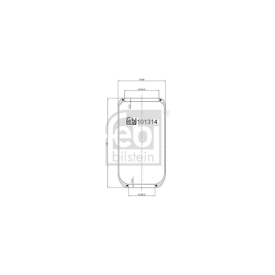 Febi Bilstein 101314 Boot, Air Suspension