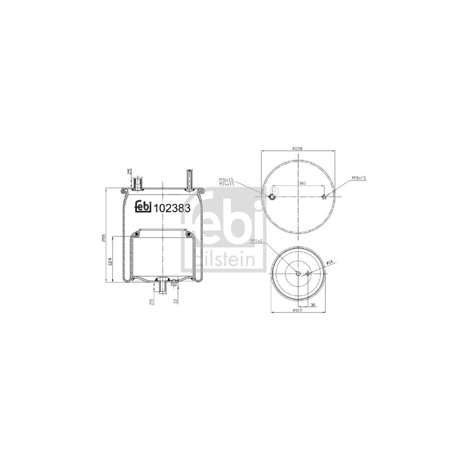 Febi Bilstein 102383 Boot, Air Suspension