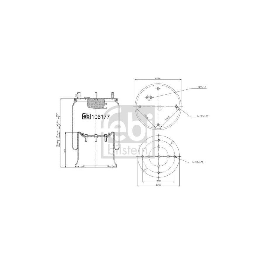 Febi Bilstein 106177 Boot, Air Suspension