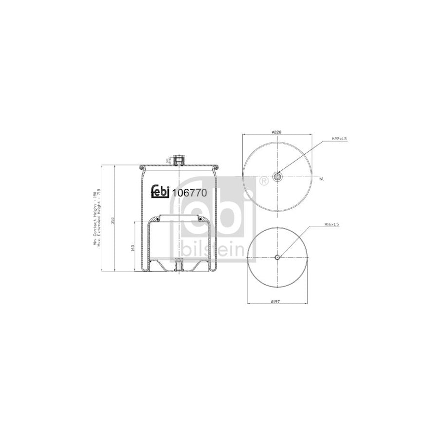 Febi Bilstein 106770 Boot, Air Suspension