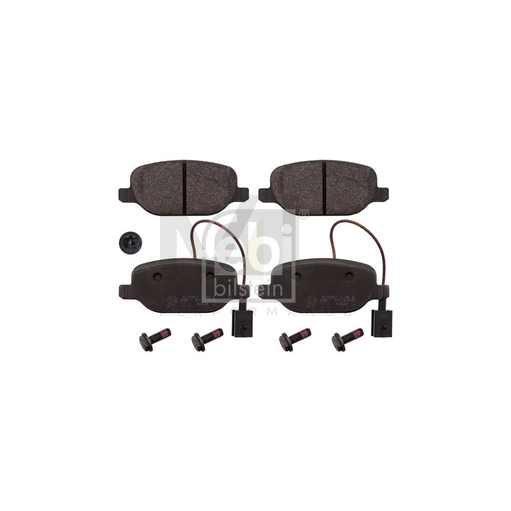 Febi Bilstein 116002 Brake Pad Set Rear Axle, Incl. Wear Warning Contact, With Bolts/Screws