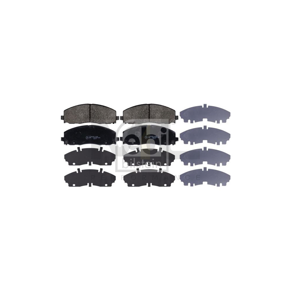 Febi Bilstein 116061 Brake Pad Set Front Axle, With Acoustic Wear Warning