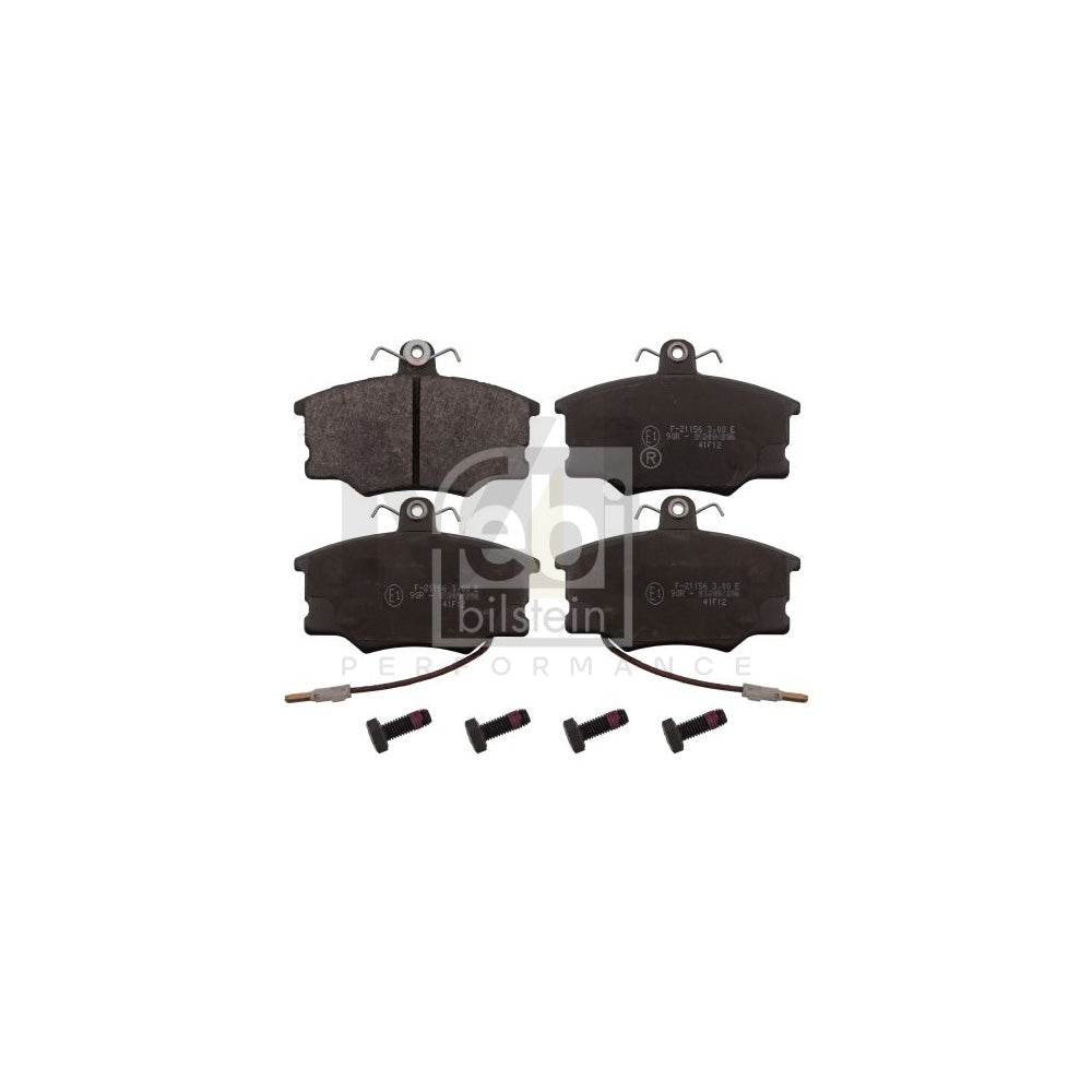 Febi Bilstein 116105 Brake Pad Set For Lancia Delta I (831) Front Axle, Incl. Wear Warning Contact, With Bolts/Screws