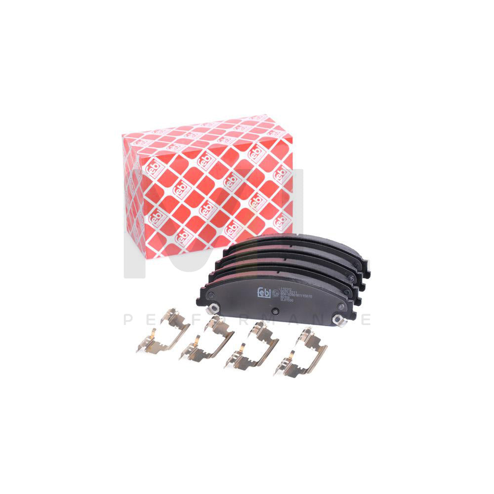 Febi Bilstein 116112 Brake Pad Set Front Axle, With Acoustic Wear Warning, With Attachment Material