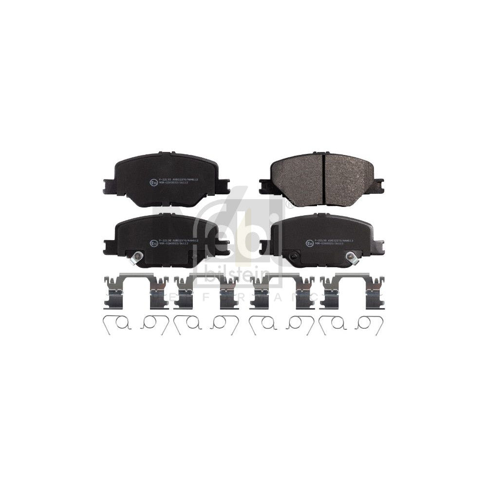 Febi Bilstein 116247 Brake Pad Set Front Axle, With Acoustic Wear Warning, With Attachment Material