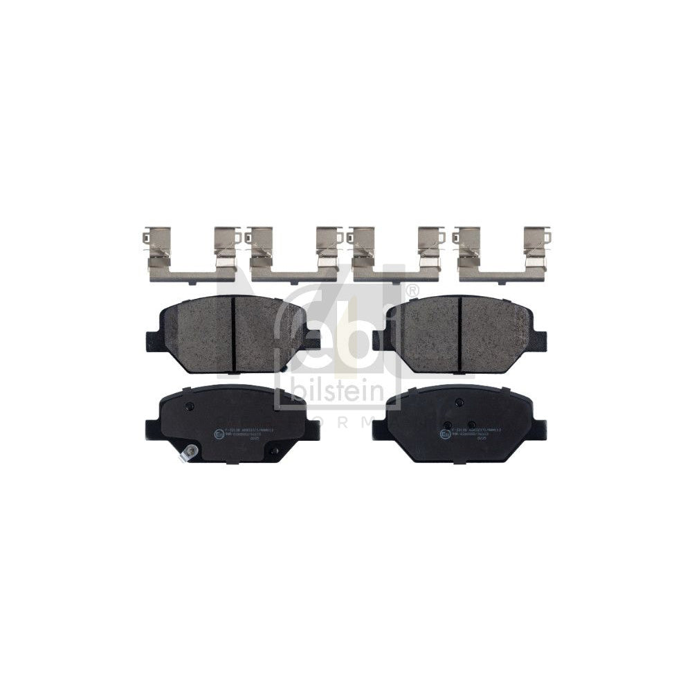 Febi Bilstein 116248 Brake Pad Set Front Axle, With Acoustic Wear Warning, With Attachment Material