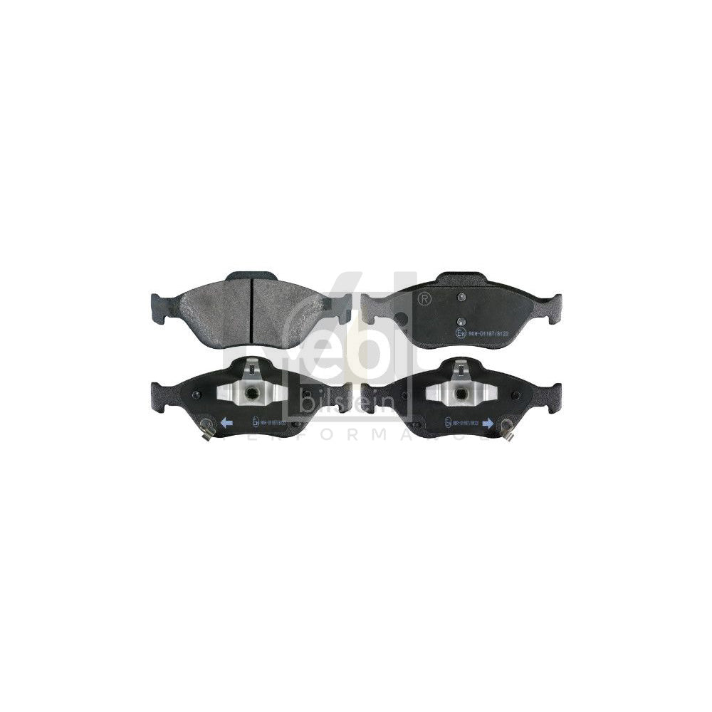 Febi Bilstein 116402 Brake Pad Set For Toyota Yaris Front Axle, With Acoustic Wear Warning