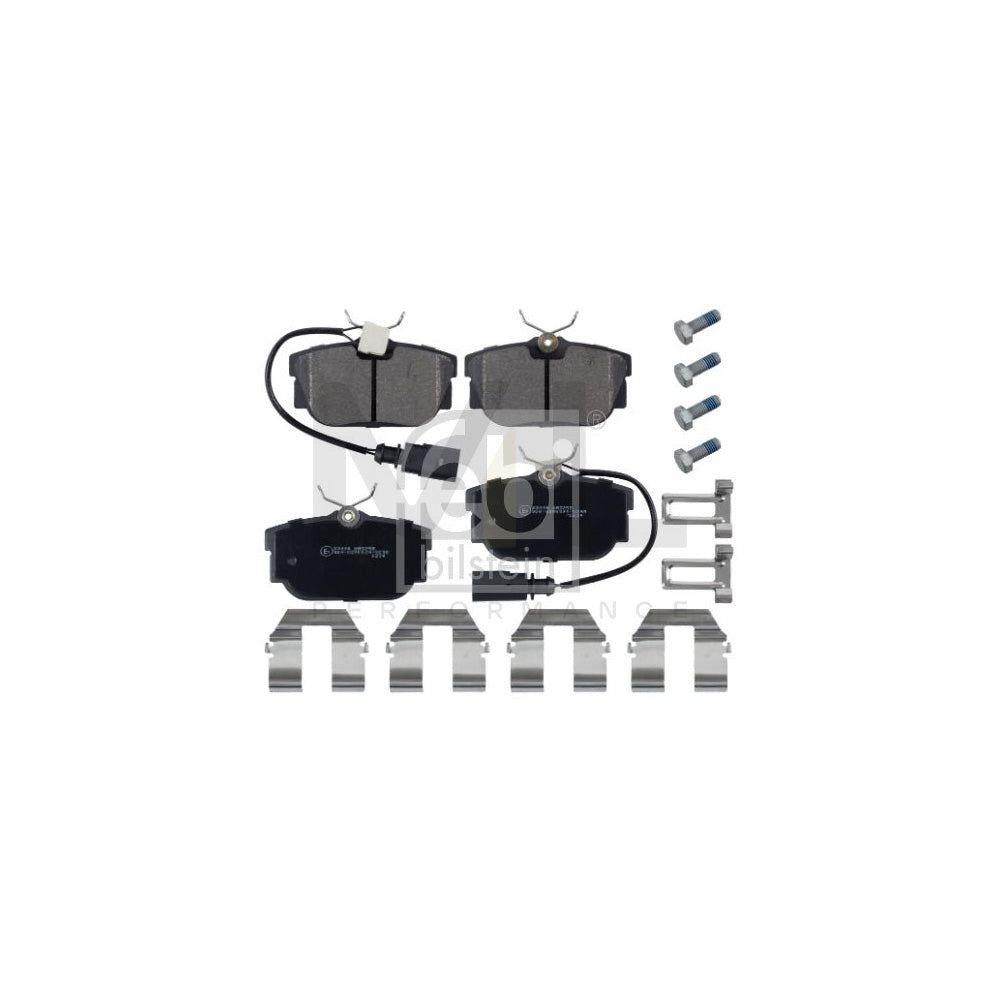 Febi Bilstein 16408 Brake Pad Set Rear Axle, Incl. Wear Warning Contact, With Attachment Material