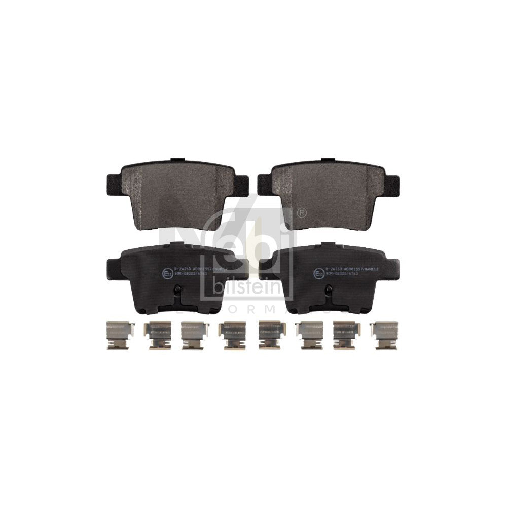 Febi Bilstein 16571 Brake Pad Set Rear Axle, Excl. Wear Warning Contact, With Attachment Material