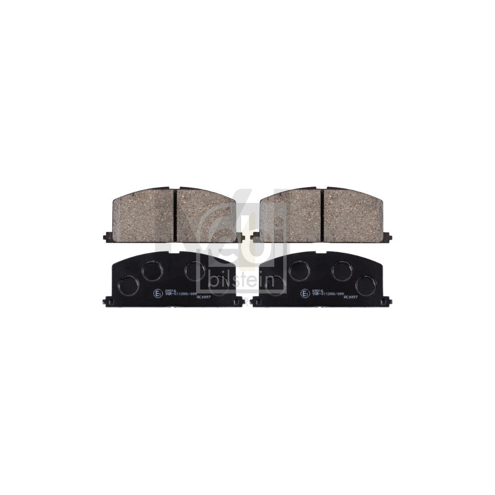 Febi Bilstein 16581 Brake Pad Set Front Axle, Excl. Wear Warning Contact, With Acoustic Wear Warning