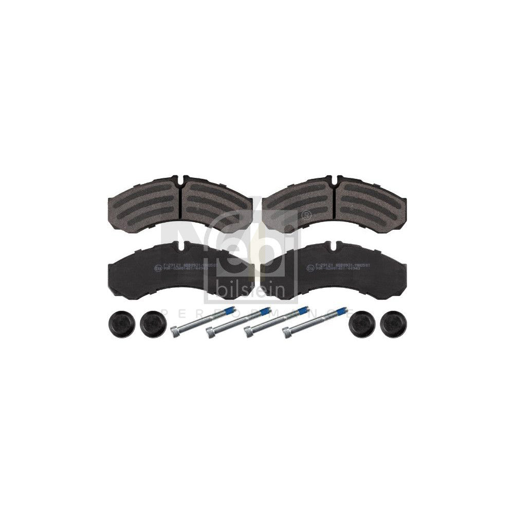 Febi Bilstein 16704 Brake Pad Set For Iveco Daily Front Axle, Rear Axle, Prepared For Wear Indicator, With Attachment Material