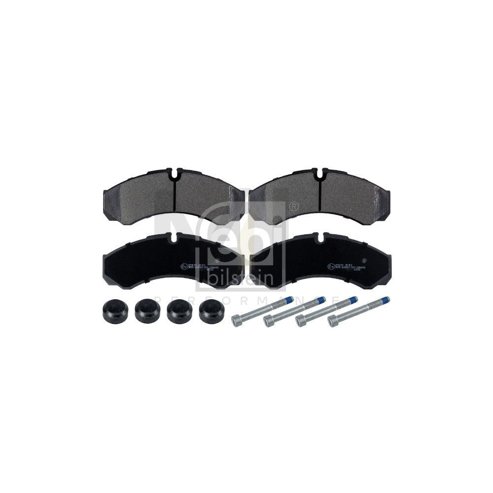 Febi Bilstein 16705 Brake Pad Set For Iveco Daily Front Axle, Excl. Wear Warning Contact, With Attachment Material