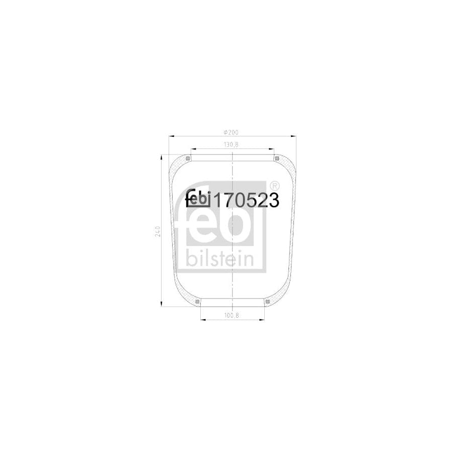 Febi Bilstein 170523 Boot, Air Suspension