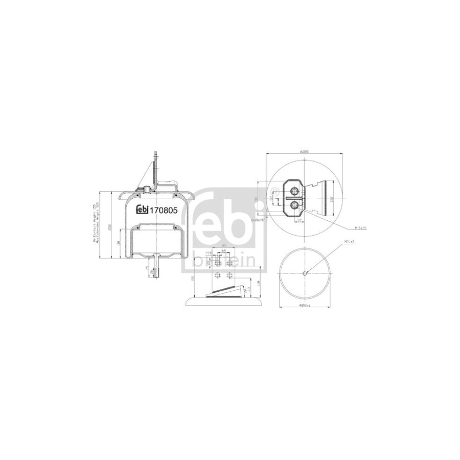 Febi Bilstein 170805 Boot, Air Suspension