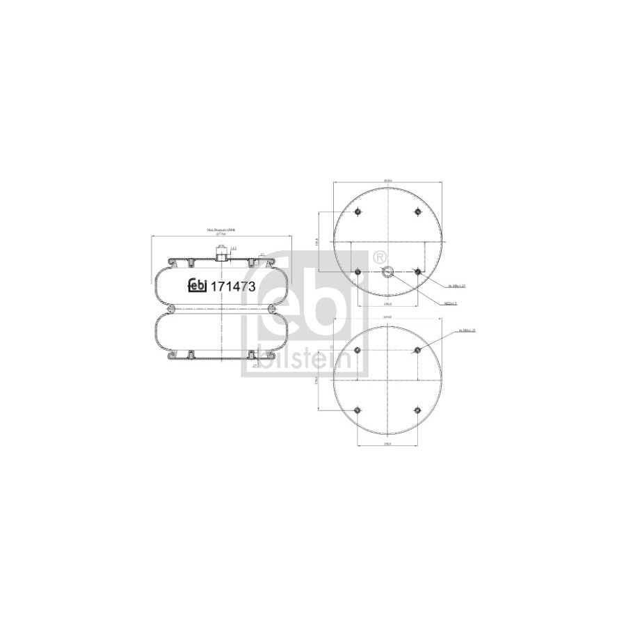 Febi Bilstein 171473 Boot, Air Suspension