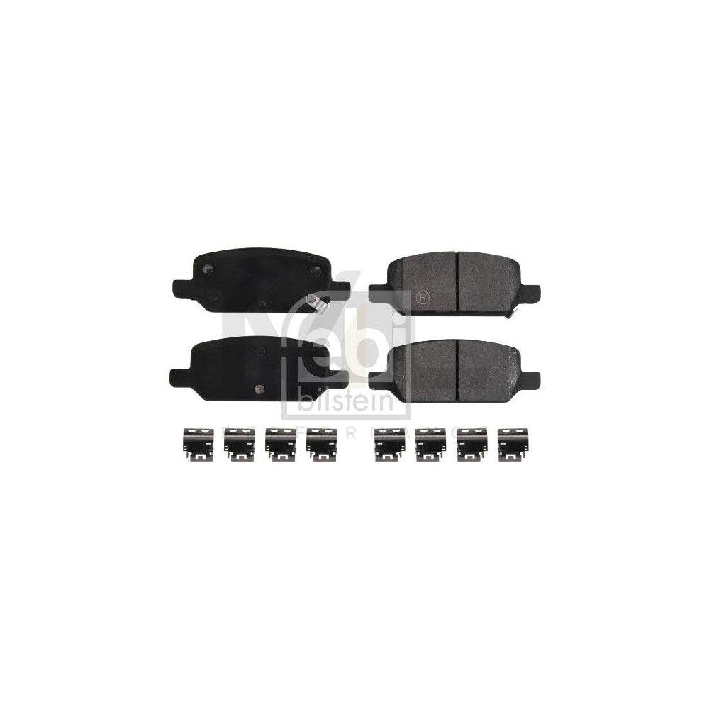 Febi Bilstein 177632 Brake Pad Set Rear Axle, With Acoustic Wear Warning, With Staples