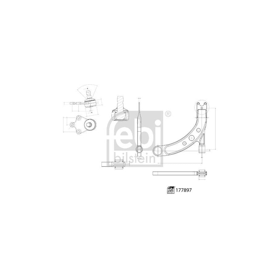 Febi Bilstein 177897 Suspension Arm for KIA Rio