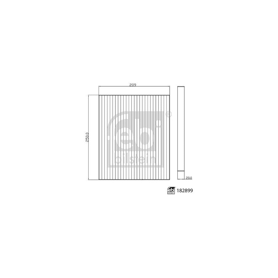 Febi Bilstein 182899 Pollen Filter for Chrysler Pacifica Mpv (Ru)