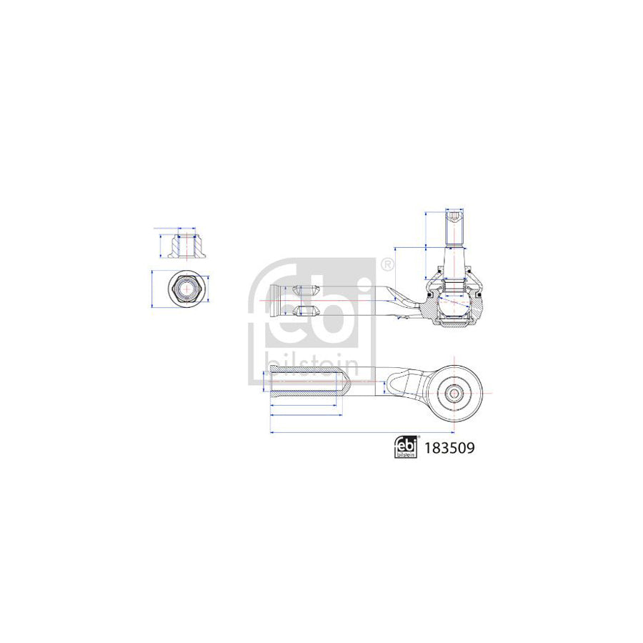 Febi Bilstein 183509 Track Rod End for Ford Puma Off-Road