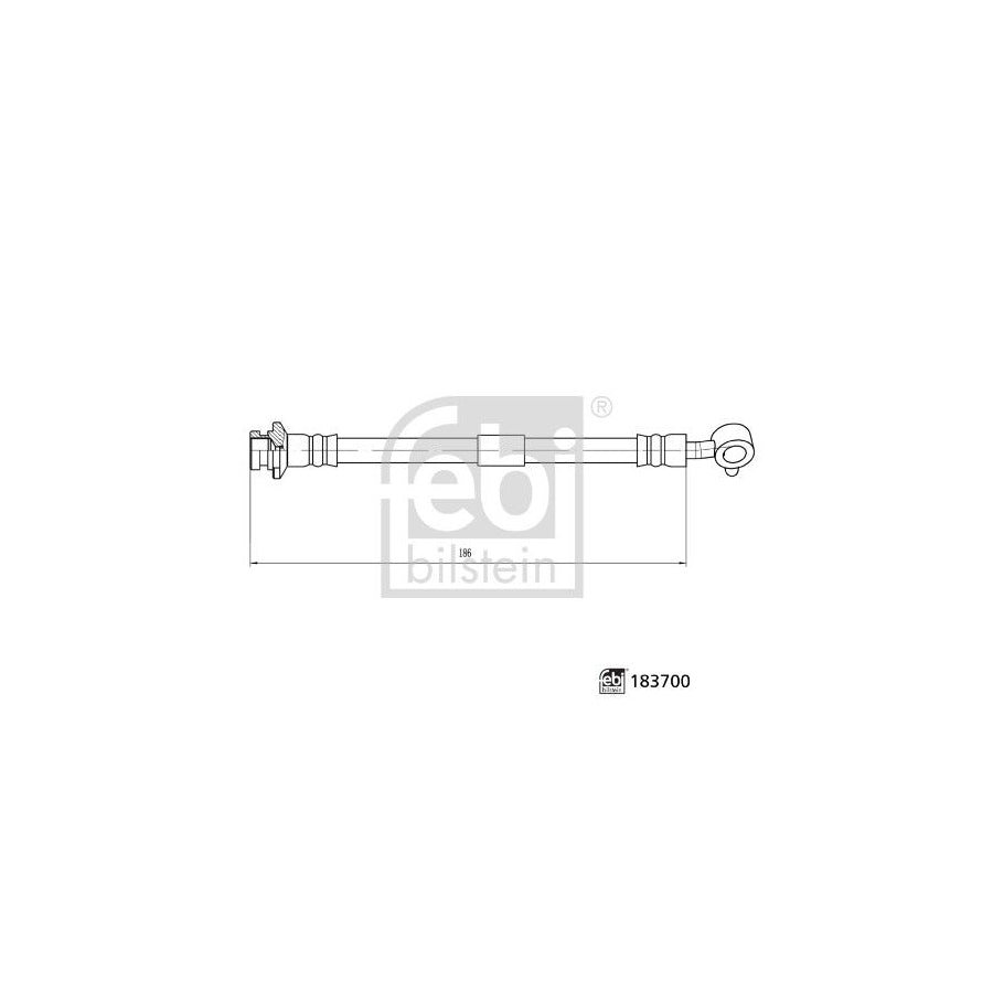 Febi Bilstein 183700 Brake Hose for Nissan Qashqai II (J11)