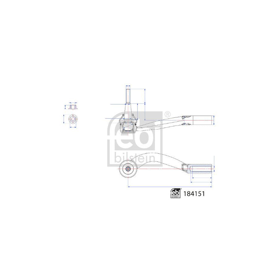 Febi Bilstein 184151 Track Rod End for Volvo Xc40 (536)