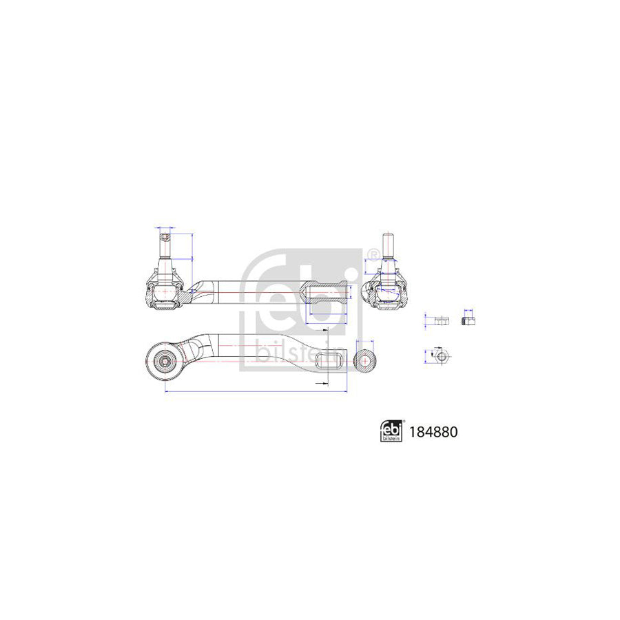 Febi Bilstein 184880 Track Rod End for Nissan Note II Hatchback (E12)