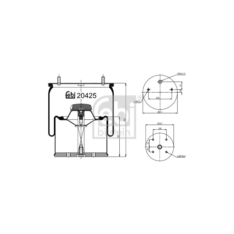 Febi Bilstein 20425 Boot, Air Suspension