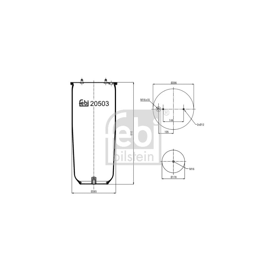 Febi Bilstein 20503 Boot, Air Suspension