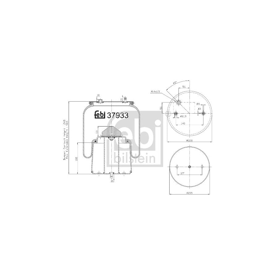 Febi Bilstein 37933 Boot, Air Suspension
