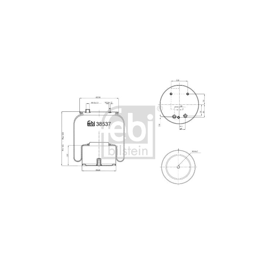 Febi Bilstein 38537 Boot, Air Suspension